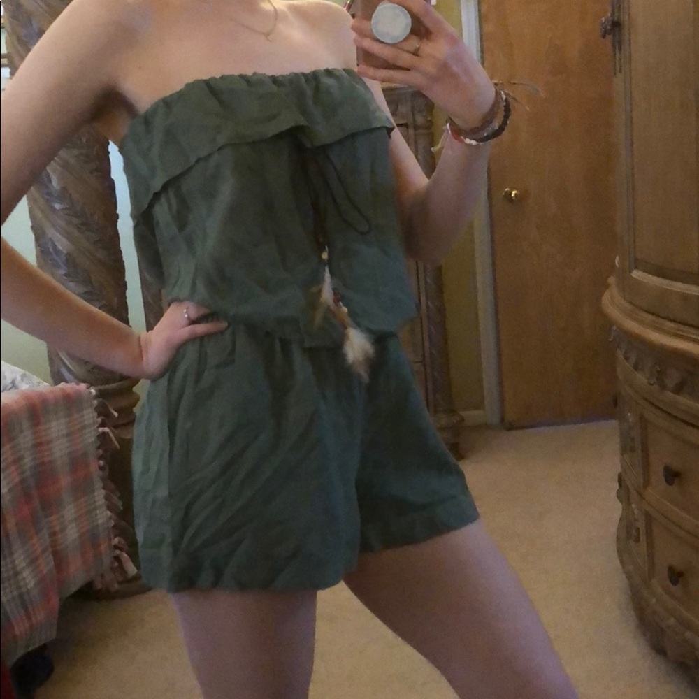 Earthbound Olive Green Romper